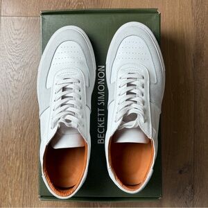 Beckett Simonon White Leather Sneakers